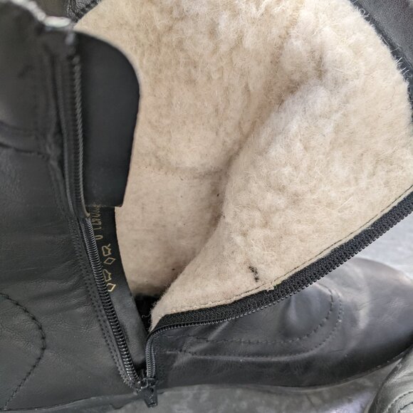 Remonte Mid-Calf Leather Black Boots 41/10 - Picture 4 of 8